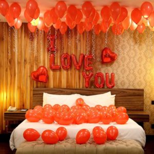 Balloon ceiling decoration for anniversary
