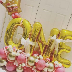 first birthday balloon bouquet