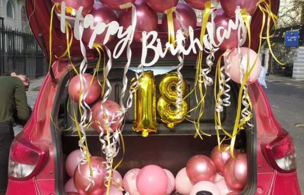 Birthday surprise car decoration
