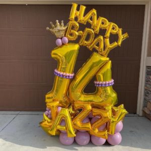 14th birthday balloon bouquet