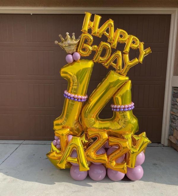 14th birthday balloon bouquet