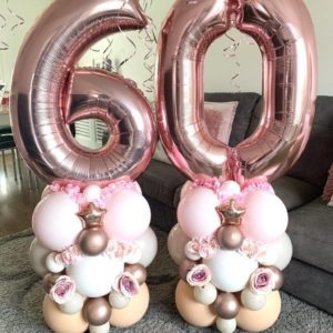 60th birthday balloon bouquet