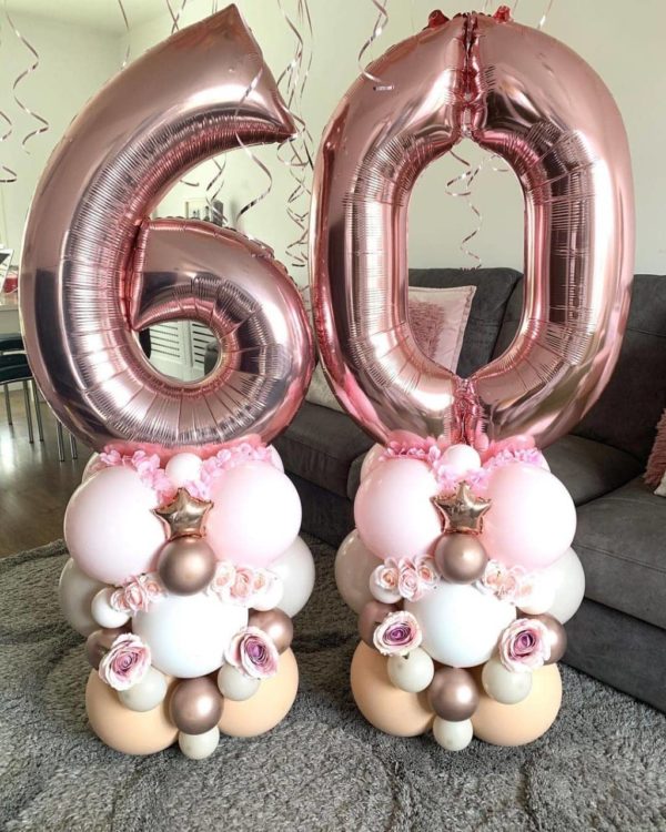 60th birthday balloon bouquet