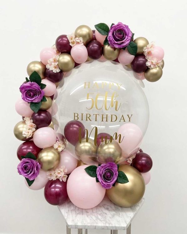 50th birthday balloon bouquet