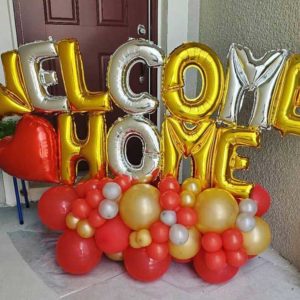 Welcome home balloon bouquet