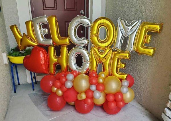 Welcome home balloon bouquet